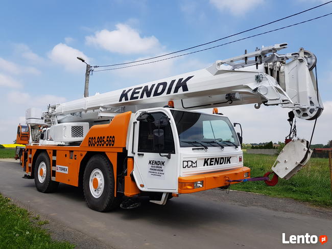 Wynajem zwyżek podnośników koszowych do 46m dźwig 100t