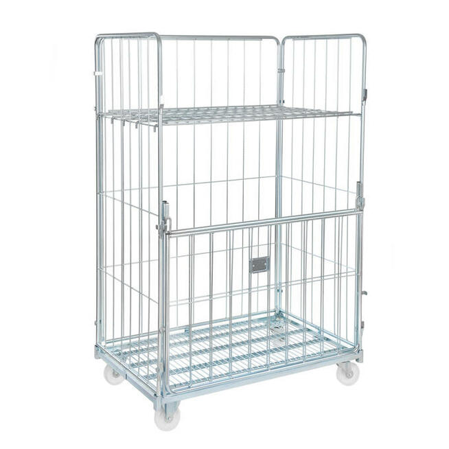 Kontener Siatkowy na Kartony Odpady, Paczki, Ocynkowany,