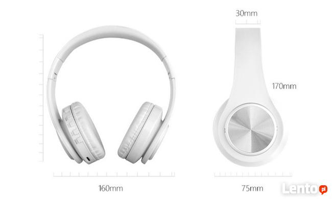 Markowe Słuchawki Bezprzewodowe Bluetooth/Jack (Nauszne)