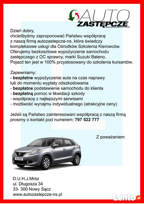 Nauka jazdy z OC zastępcza L Fabia