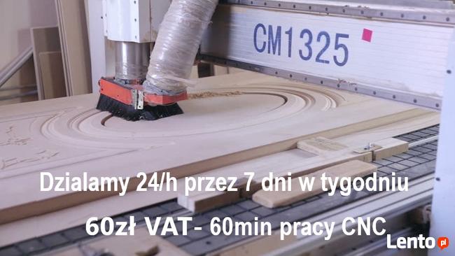 Frezowanie CNC Poznań Drewno Sklejka MDF Wycinanie 60z-60min