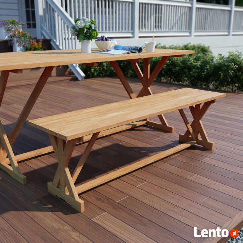 ŁAWKA OGRODOWA Z DREWNA TEKOWEGO AGIDA