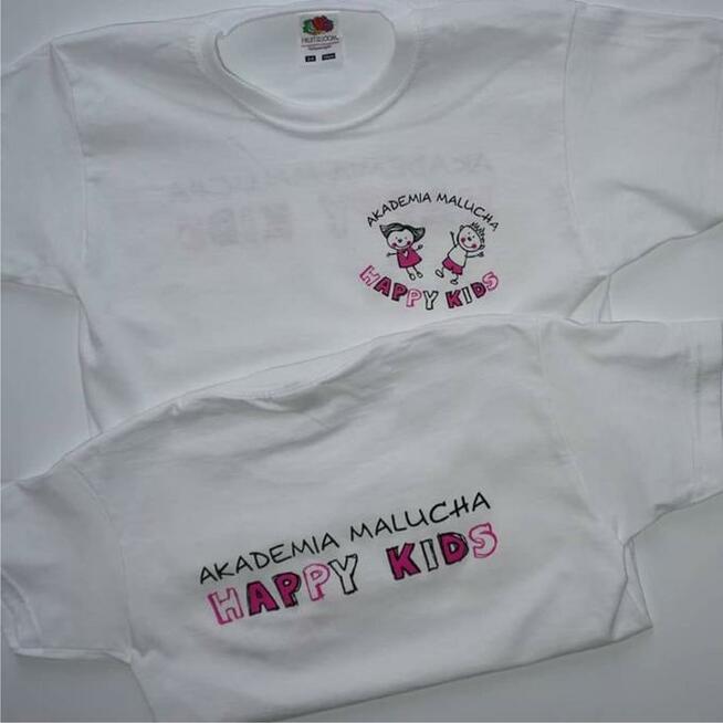 Koszulki z nadrukiem jednokolorowym 30 szt. białe