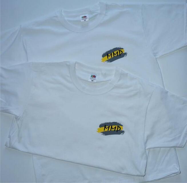 Koszulki z nadrukiem jednokolorowym 30 szt. białe