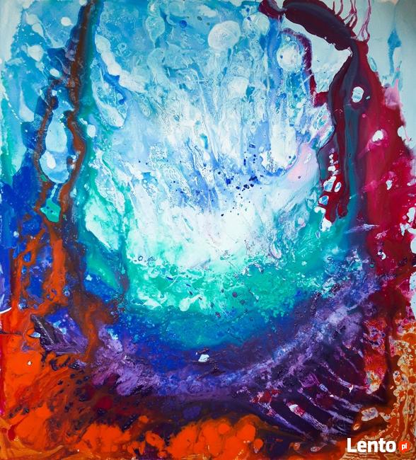 NARODZINY ŻYCIA obraz akrylowy 100x90cm, abstrakcja