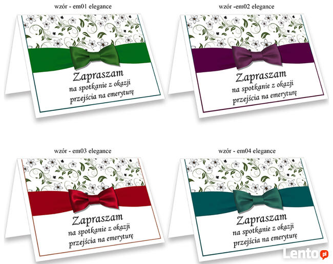 Zaproszenia ok EMERYTURY na spotkanie pożegnanie emerytura