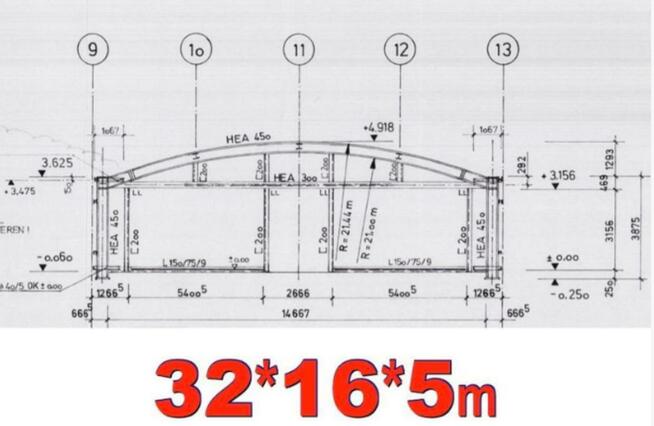 Hala Warsztatowa Siemens z wyposażeniem 32m x16m x 5m 512m2