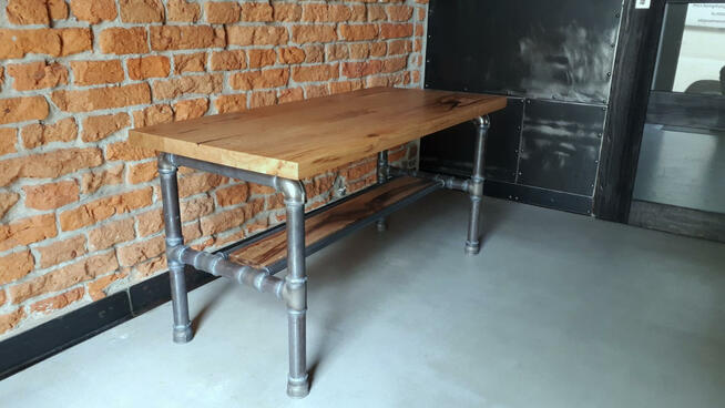 Stolik kawowy rustykalny- loftowy.