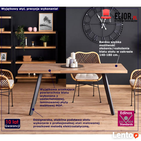 ROZKŁADANY STÓŁ MARCEO - ORZECH MIODOWY