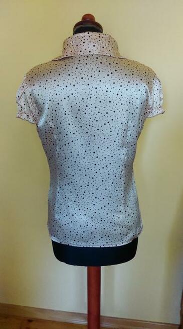 Bluzeczka z bufiastymi rękawkami vintage beż M