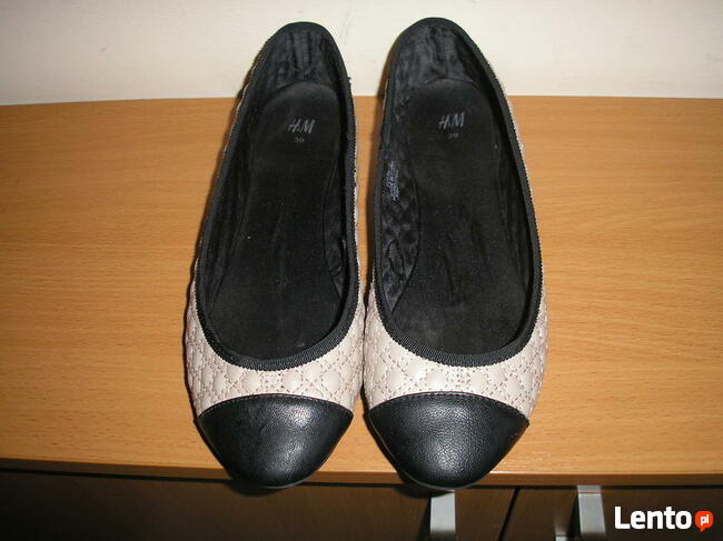 pikowane baleriny 39 24,5cm. H&M