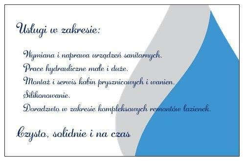 Usługi hydrauliczne - hydraulik Koszalin i okolice