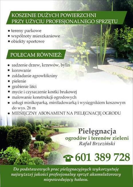 Utrzymanie terenów zielonych