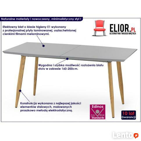 Stół rozkładany Teris - Popiel.