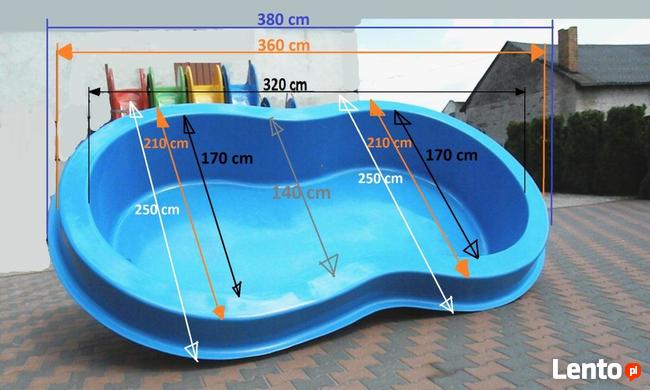 Basen poliestrowy 380/250/70 laminat łatwy w utrzymaniu