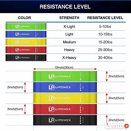 ZESTAW 5 GUM TRENINGOWYCH USA U-POWEX 3,5 - 22 KG