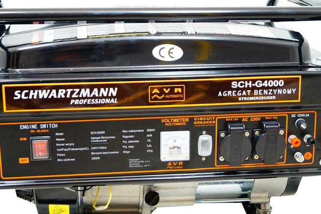 AGREGAT PRĄDOTWÓRCZY 2800W 7KM AVR miedź generator