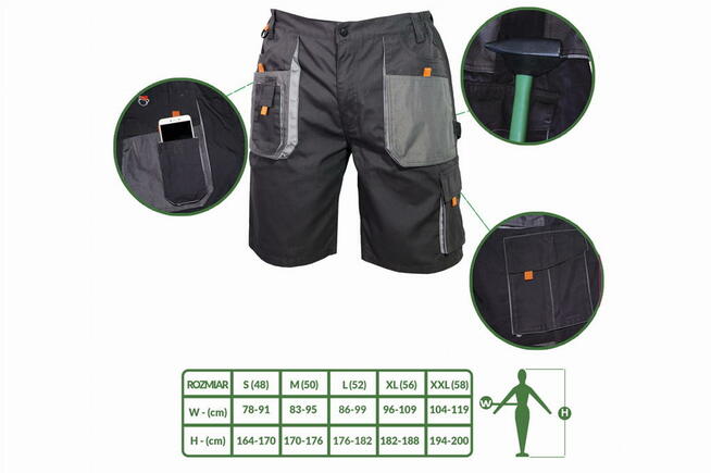 Spodenki robocze - MAJOR - S-XL