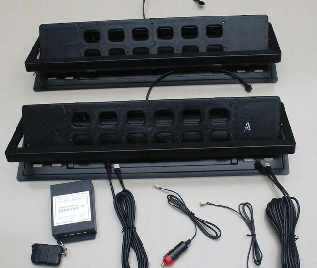 Obrotowe ramki do tablic rejestracyjnych, kręcące ramki