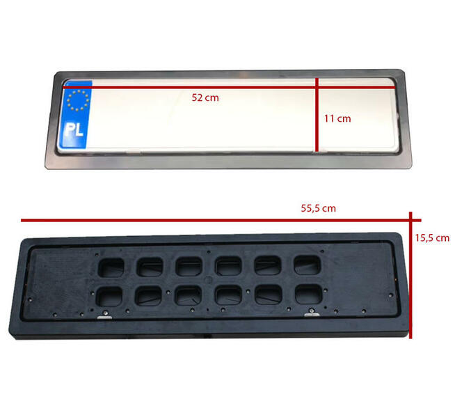 Obrotowe ramki do tablic rejestracyjnych, kręcące ramki