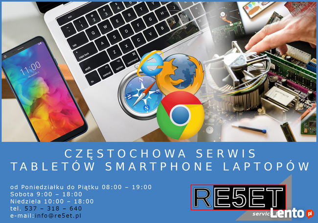 Serwis Komputerowy PC Naprawa Laptopów Telefonów Tabletów Cz
