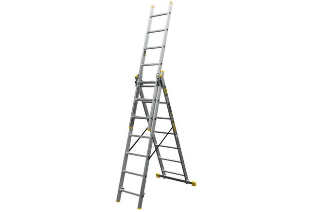 DRABINA aluminiowa 3x8 5,27m 150kg POLSKA TUV Profesjonalna