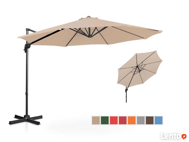 Parasol ogrodowy wiszący 9 kolorów obrotowy okrągły 3m