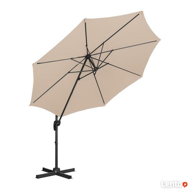 Parasol ogrodowy wiszący 9 kolorów obrotowy okrągły 3m