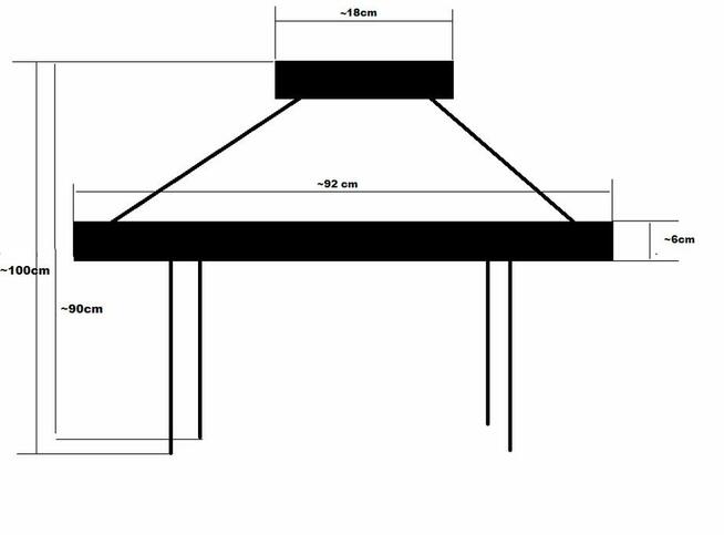Lampa wisząca z liny żyrandol BAMBOO z liny i bambusa 4x E14