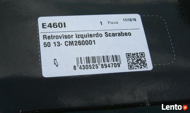 Lusterko Lewe RMS Aprilia Scarabeo 50 2T 4T 13-17