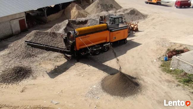 Wynajem przesiewacz bębnowy przesiewanie Ziemi, piasek,kruszy