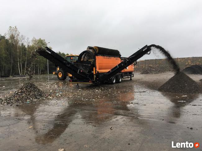 Wynajem przesiewacz bębnowy przesiewanie Ziemi, piasek,kruszy