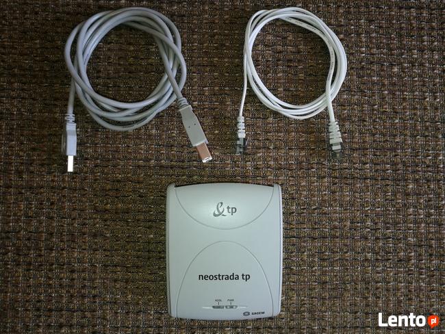 Modem Sagem Fast 800 E3T na USB z kablami do Internetu, Neo