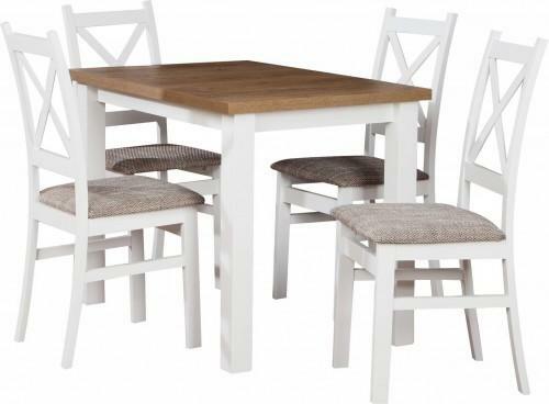 Stół + 4 białe krzesła do kuchni do jadalni
