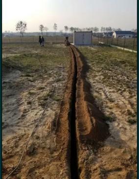 WYKOPY KOPARKA ŁAŃCUCHOWA PRĄD WODA GAZ