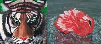 Obrazy ręcznie malowane akrylem, portrety zwierząt domowych