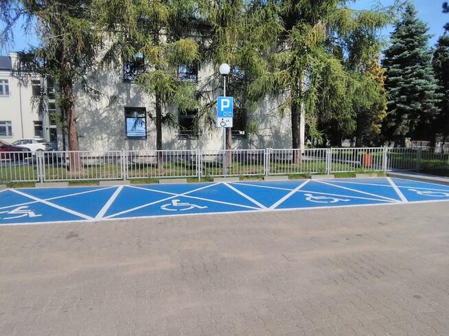 koperty dla niepełnosprawnych, oznakowanie malowanie linii