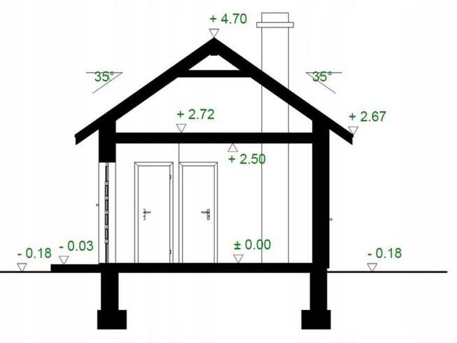 Projekt domu ZG2a - na zgłoszenie (bez pozwolenia)