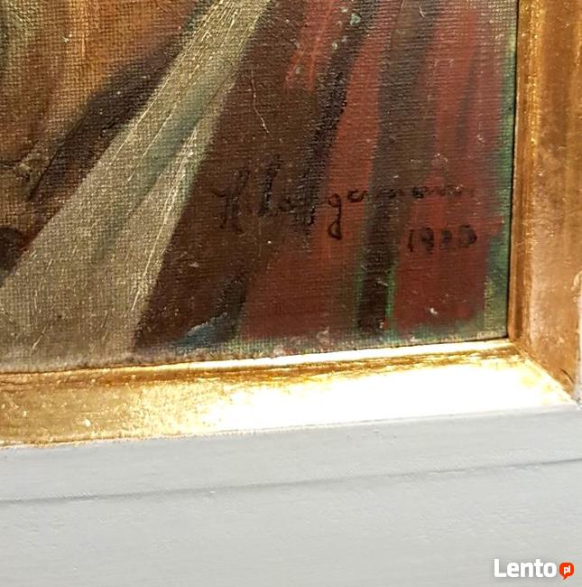 Henryk Langerman, 1920 r. portret, olej/ płótno