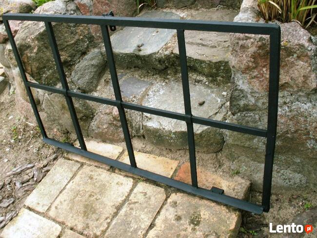 Stare okno metalowe altana grill wedzarnia lustro 66x100
