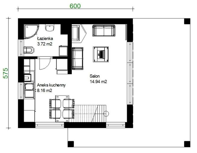 Projekt domu ZG9k - na zgłoszenie (bez pozwolenia)