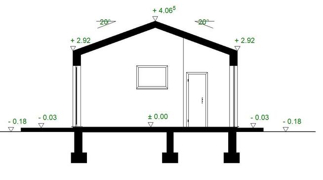 Projekt domu ZG12 - na zgłoszenie (bez pozwolenia)