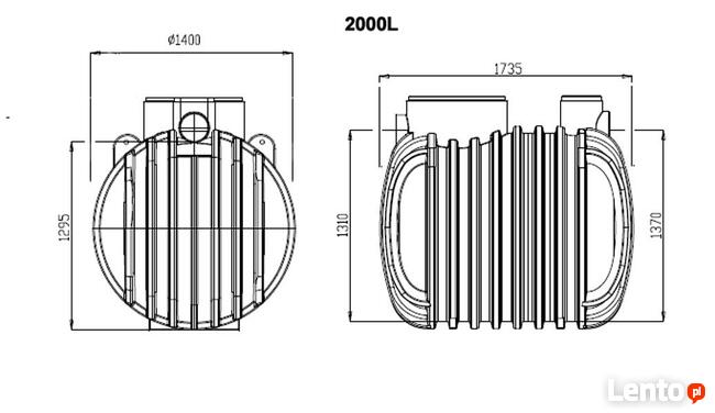 ZBIORNIK NA WODĘ Deszczową 2000L MOCNY