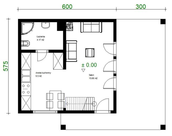 Projekt domu ZG9u - na zgłoszenie (bez pozwolenia)