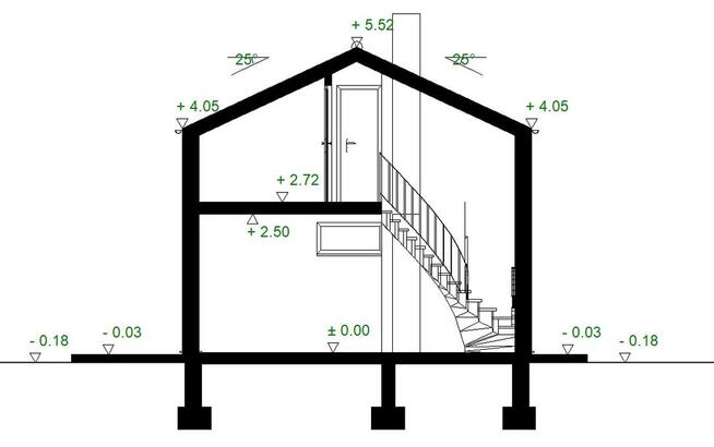 Projekt domu ZG11 - na zgłoszenie (bez pozwolenia)
