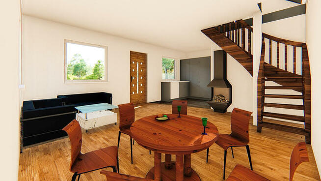 Projekt domu ZG31 - na zgłoszenie (bez pozwolenia)