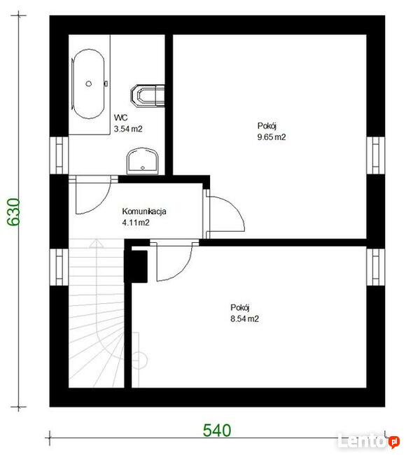 Projekt domu ZG11 - na zgłoszenie (bez pozwolenia)