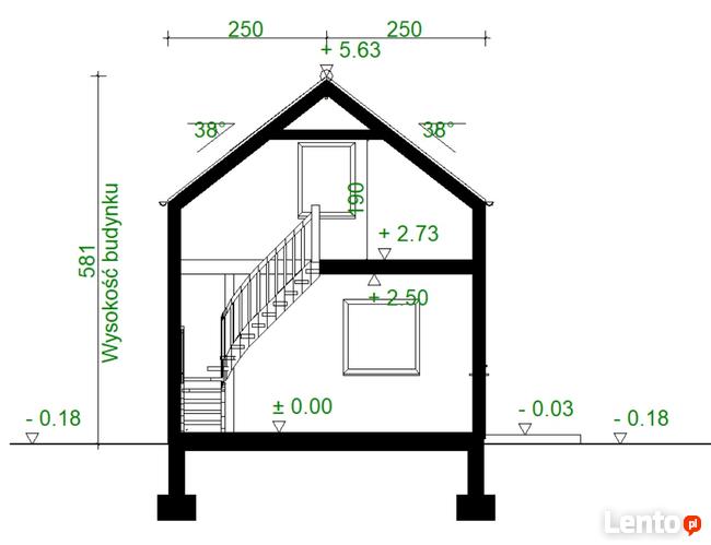 Projekt domu ZG89 - na zgłoszenie (bez pozwolenia)