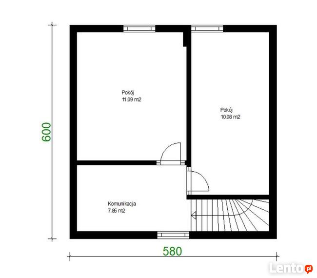 Projekt domu ZG111 - na zgłoszenie (bez pozwolenia)