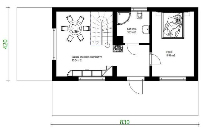 Projekt domu ZG83 - na zgłoszenie z poddaszem